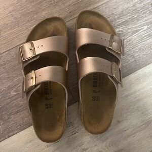 Birkenstock Rose Gold Double Strap Sandals